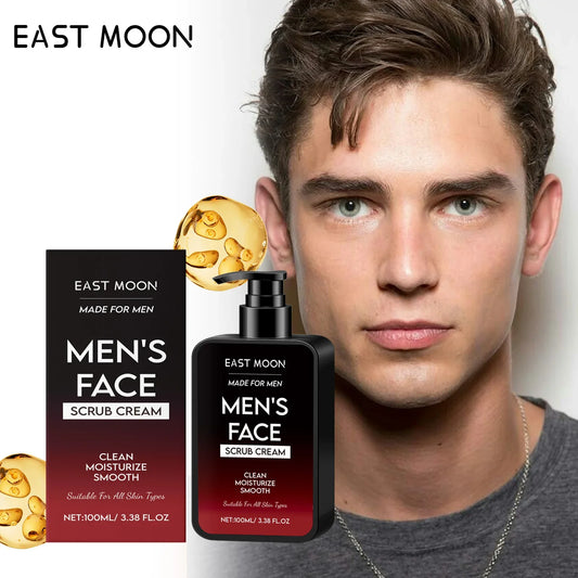 East Moon Men Face Exfoliating Scrub – Oil Control 100ml Men's Face Scrub Oasis Select 100ml boxed