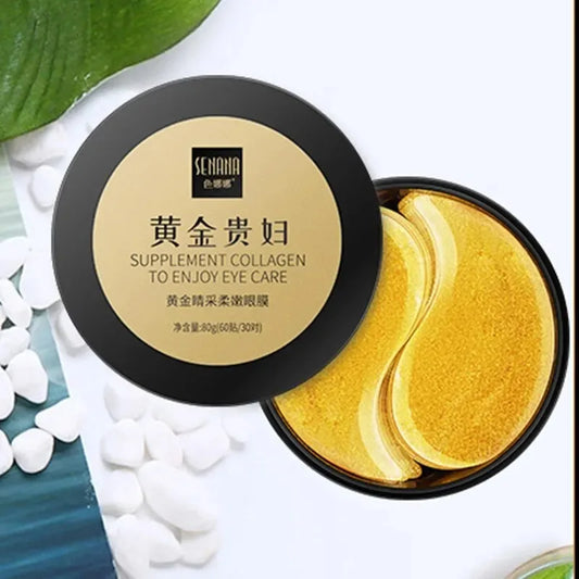 60-Pack Collagen Crystal Eye Masks | Korean Skincare Patches Collagen Eye Mask Peaceful Pleasures Health and Wellness