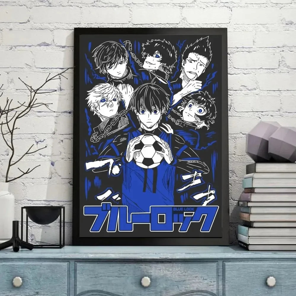 Blue Lock Anime Good Quality Canvas Painting Prints and Posters Room Bar Cafe Vintage Aesthetic Home Decorative Peaceful Pleasures Health and Wellness 8 50x70cm Unframed