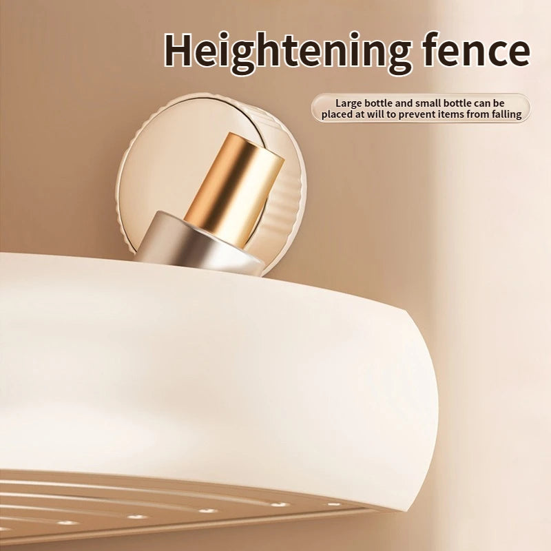 No-Drill Corner Shower Shelf | Suction Bathroom Organizer