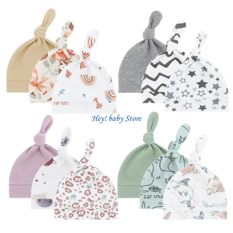 Soft Cotton Knotted Baby Hat – Newborns & Infants 0–24M