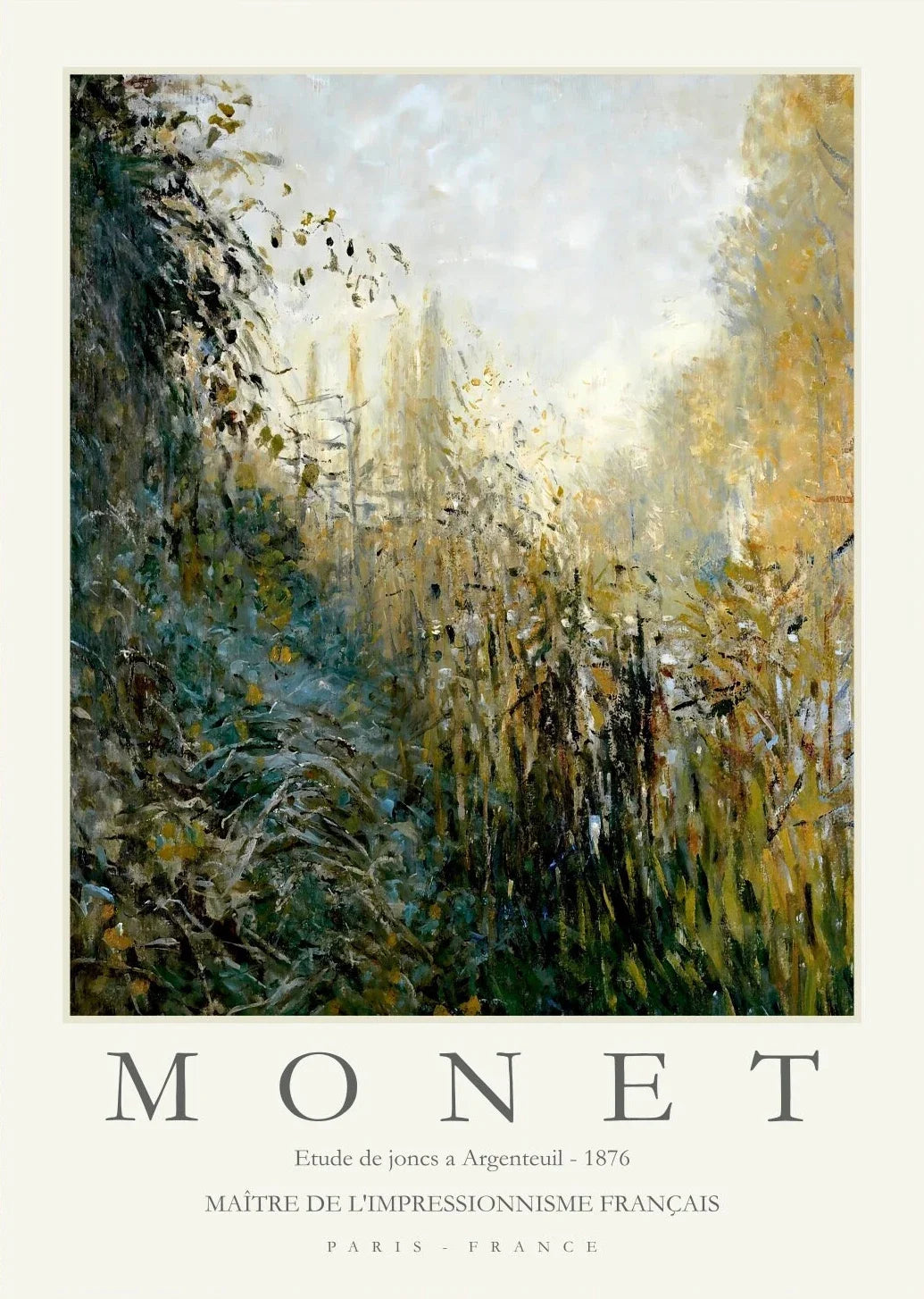 Claude Monet Abstract Landscape Canvas Wall Art | Unframed Print