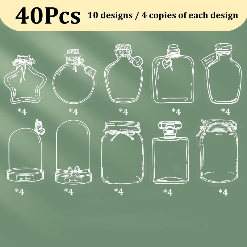 DIY Transparent Pressed Flower Bookmarks Kit – 20/40 Pcs DIY Craft Kit Peaceful Pleasures Health and Wellness 40Pcs