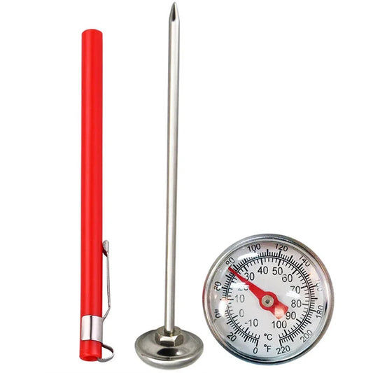 Household Bimetallic Food Thermometer Probe Type Kitchen Milk Coffee Stainless Steel Food Baking Probe Thermometer sets Peaceful Pleasures Health and Wellness