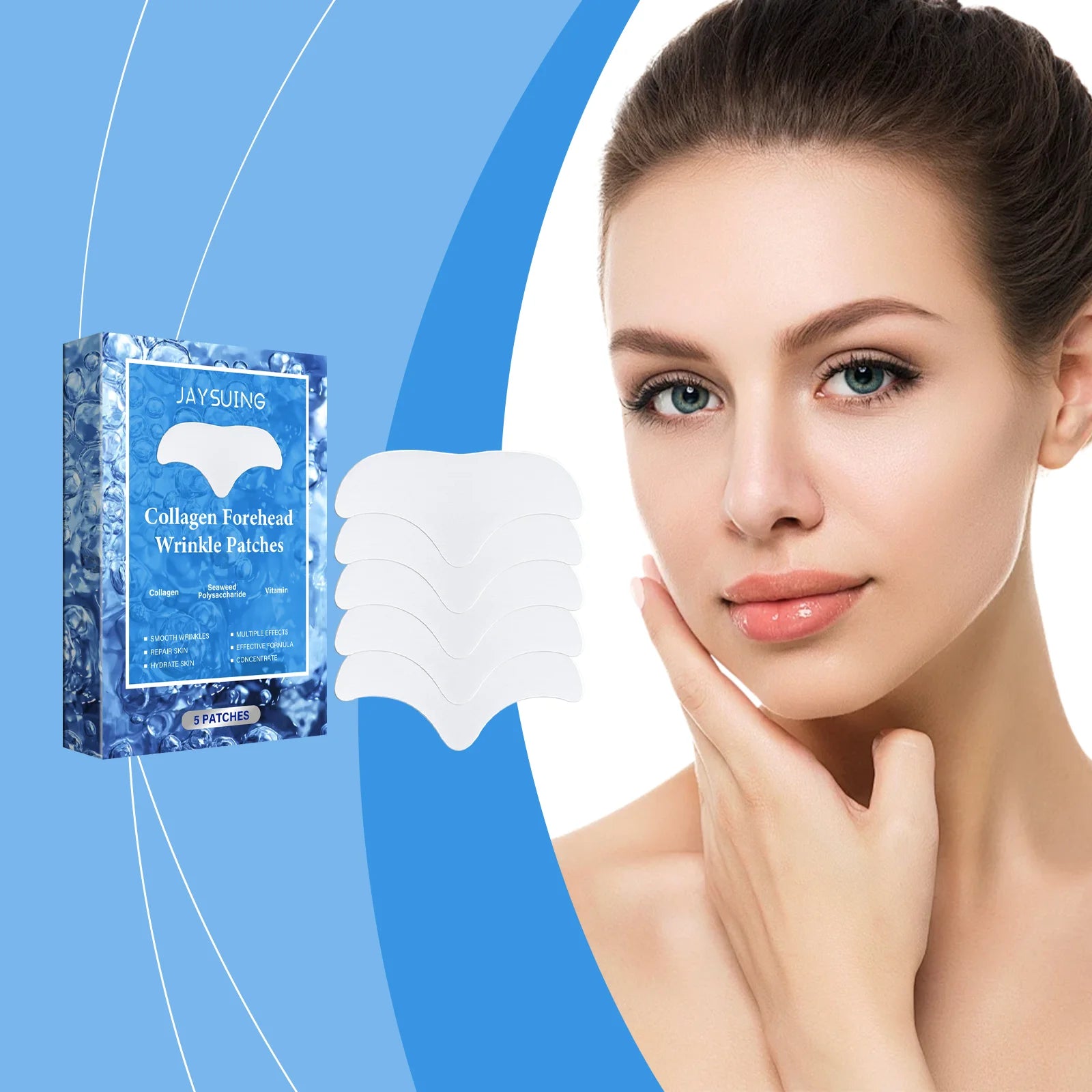 Anti Wrinkle Forehead Patch Frown Lines Remover Deeply Nourishing Firming Lifting Skin Anti-Aging Collagen Forehead Care Sticker Peaceful Pleasures Health and Wellness