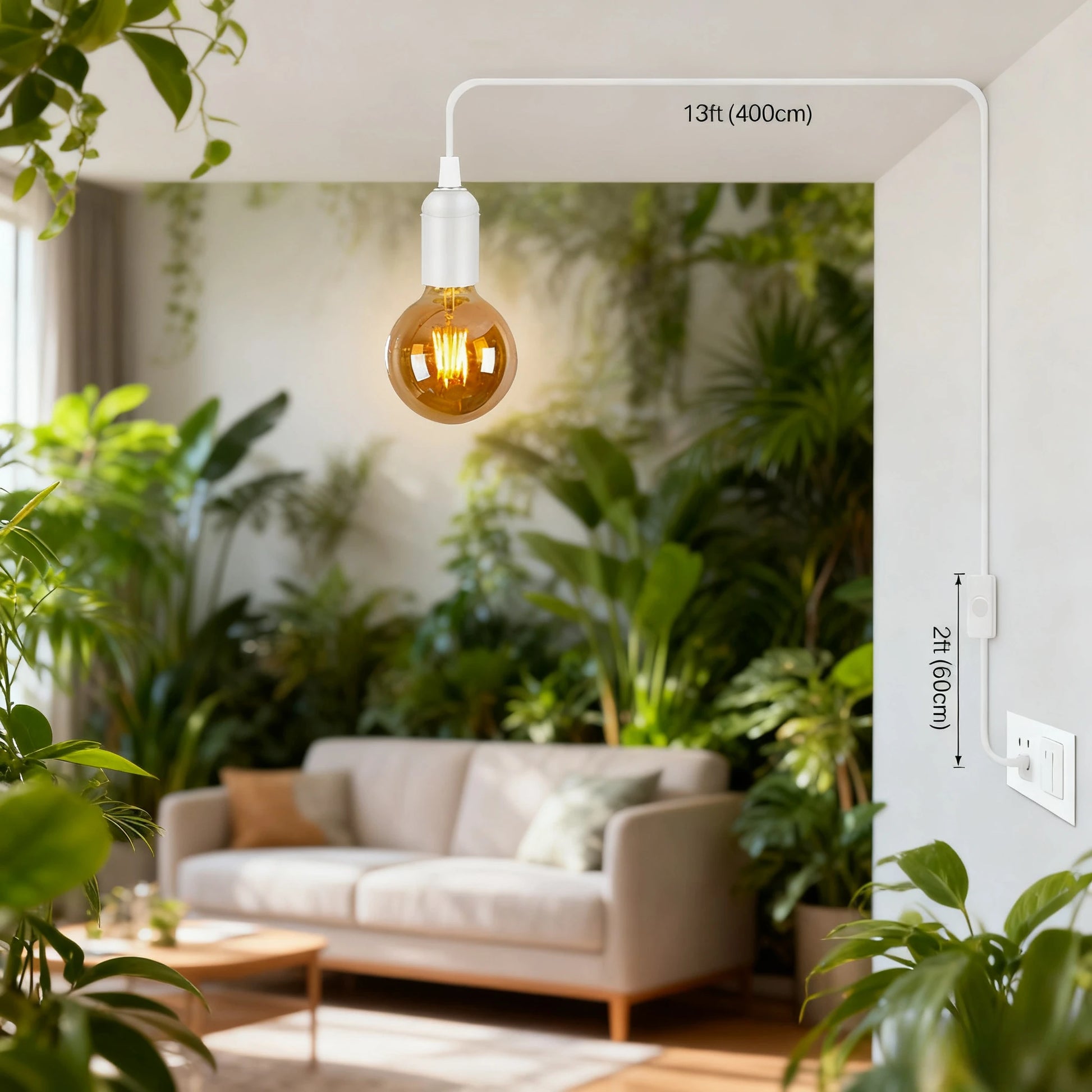 Pendant Light Ceiling Lighting Fitting E27 Lamp Holder Suspended Pendant Light Fitting Kit 2 Core Gold Fabric Cable UK Plug Peaceful Pleasures Health and Wellness