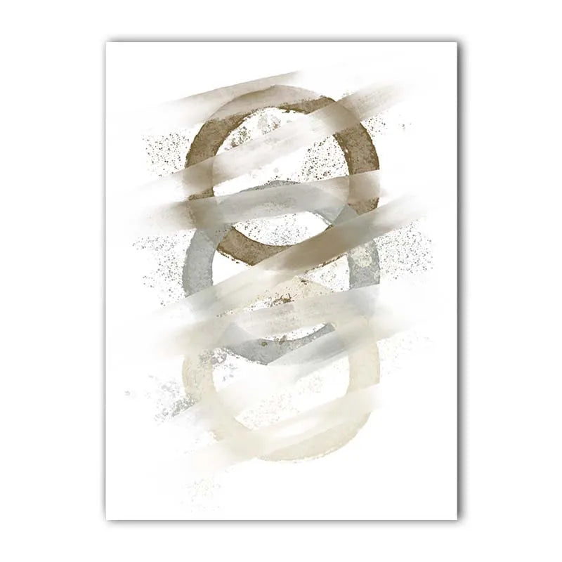 Abstract Geometric Circle Canvas Wall Art | Modern Minimalist Print Canvas Wall Art Print Peaceful Pleasures Health and Wellness 04 30x40cm No Frame China Mainland