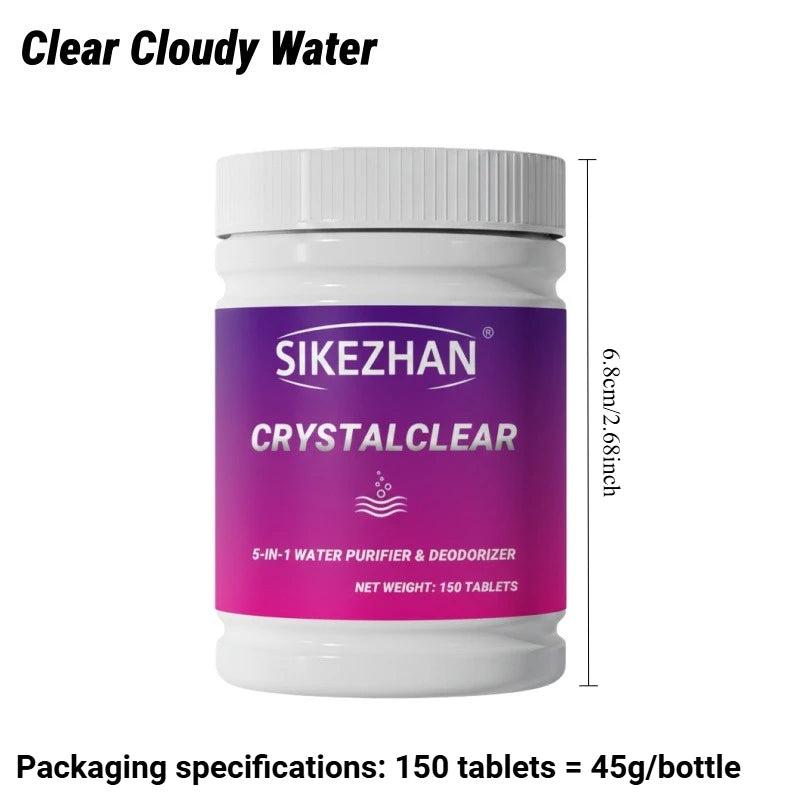SIKEZHAN Aquarium Water Treatment Tablets Algae Remover Methylene Blue Nitrifying Bacteria Fish Tank Clarifier Conditioner Set Peaceful Pleasures Health and Wellness CrystalClear(Purify)