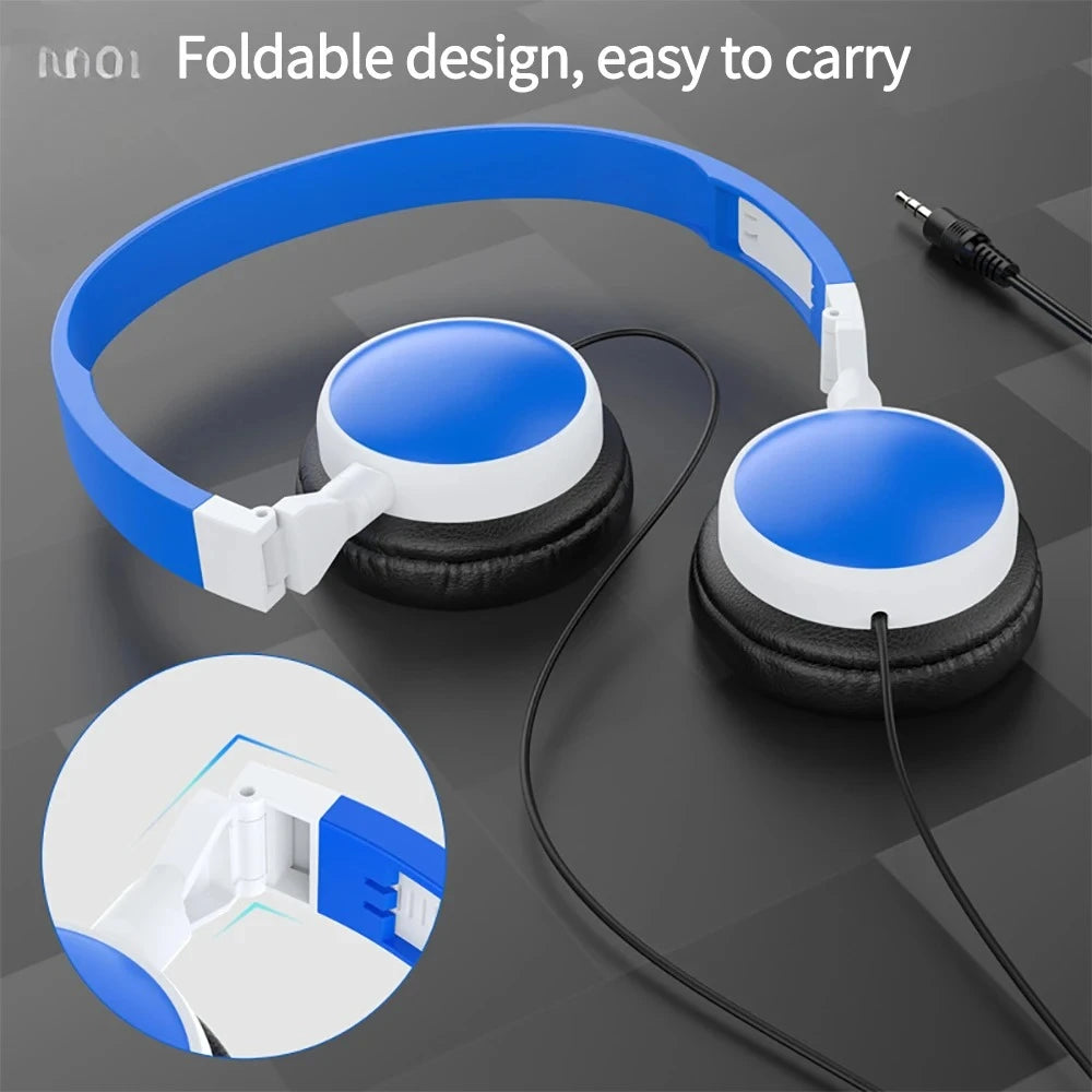 Subwoofer Wired Gaming Headset Hifi Sound Quality Foldable Portable 3.5mm Plug Headphones For Pc Game Host All Smartphones Peaceful Pleasures Health and Wellness