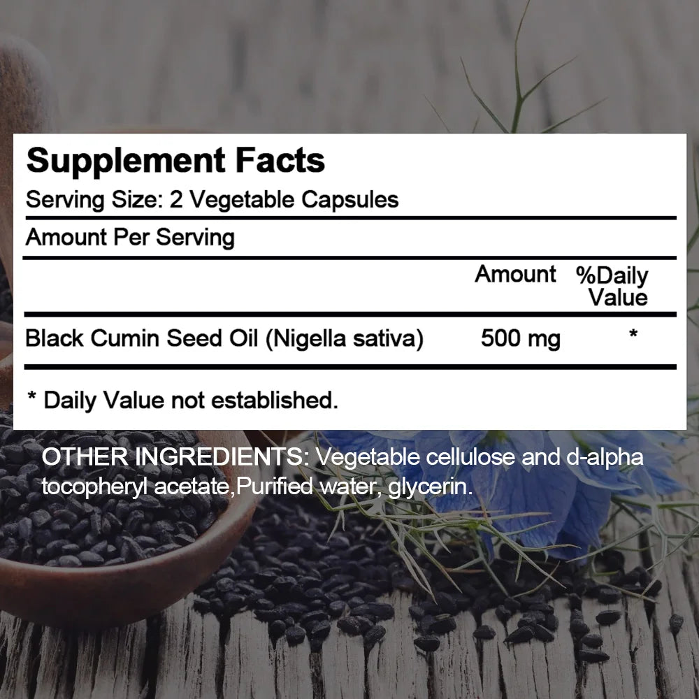 Black Seed Oil Capsules, Supports Overall Health | Boosts Immune System, Improves Digestion, Antioxidant, Non-GMO, Gluten-Free Peaceful Pleasures Health and Wellness