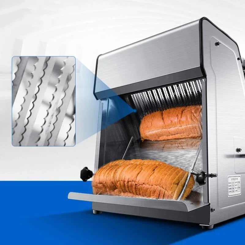 Commercial Electric Bread Slicer – 31-Slice Stainless Steel 370W