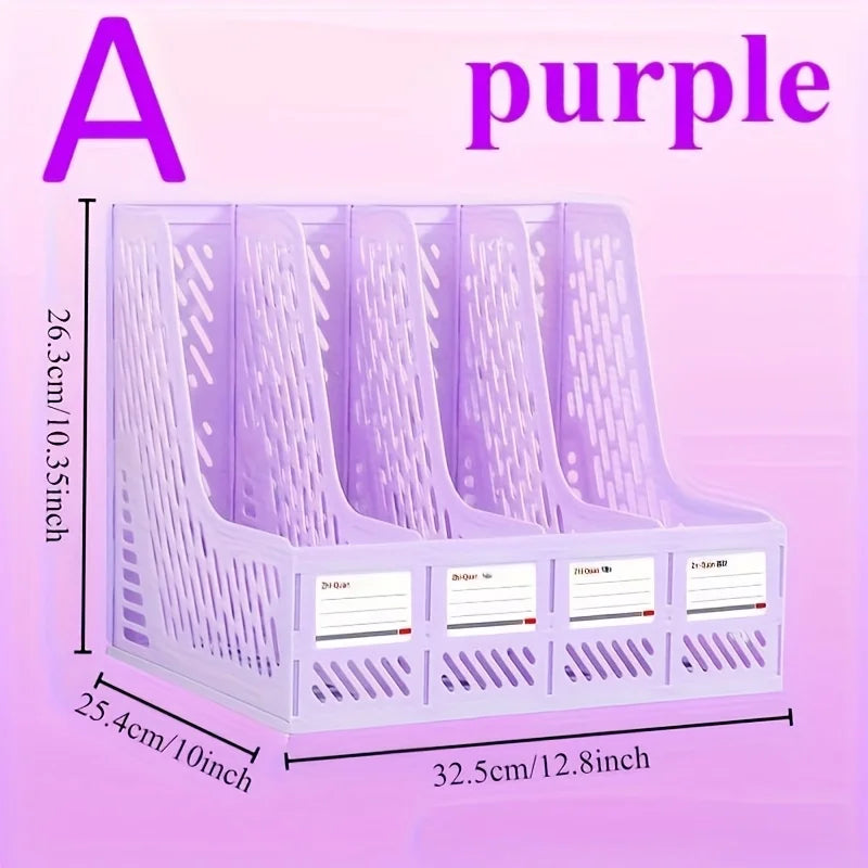 4-Tier Thickened File Rack | Desktop Document Organizer