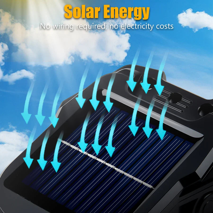 Solar Clip LED Light – 4 Modes, PIR Sensor, IP65, USB Charge