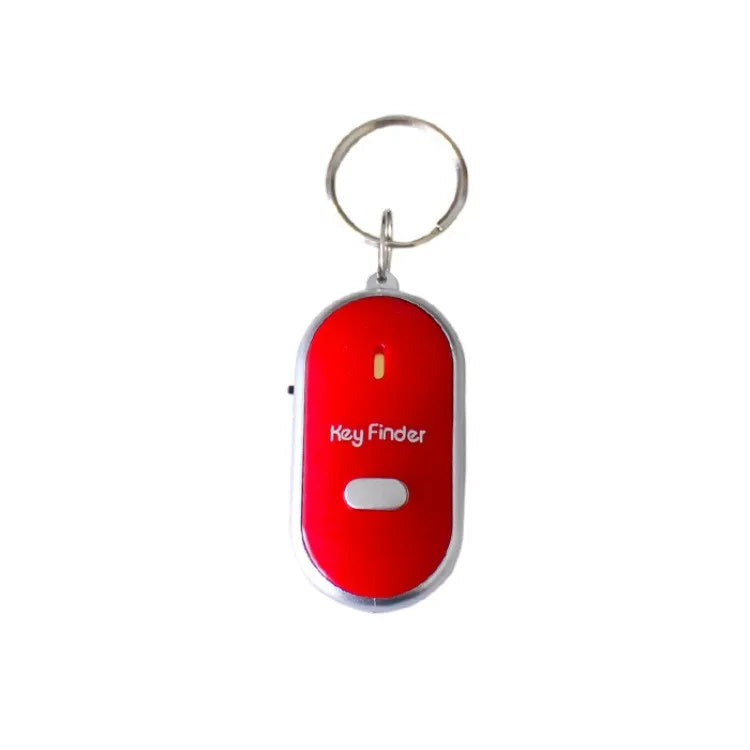 LED Whistle Key Finder Keychain – Sound Locator & Flashlight Key Finder Keychain Peaceful Pleasures Health and Wellness Red