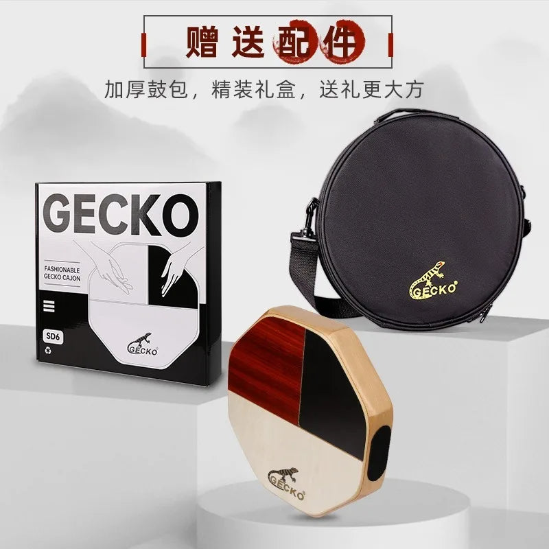 Gecko Box Drum Portable Three-color Tambourine Bango String