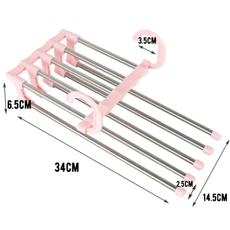 5-in-1 Space-Saving Pants Hanger | Closet Organizer Rack