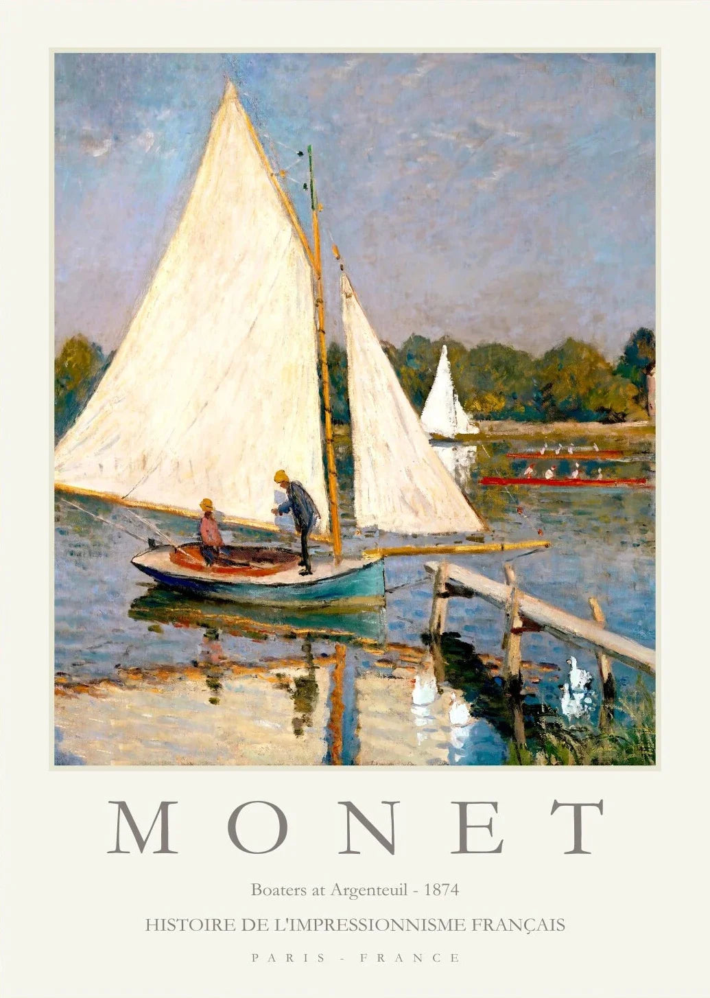 Claude Monet Abstract Landscape Canvas Wall Art | Unframed Print