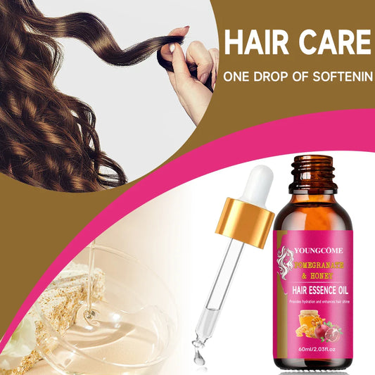 Pomegranate & Honey Hair Treatment Oil – Moisturizing & Smoothing Hair Treatment Oil Oasis Select