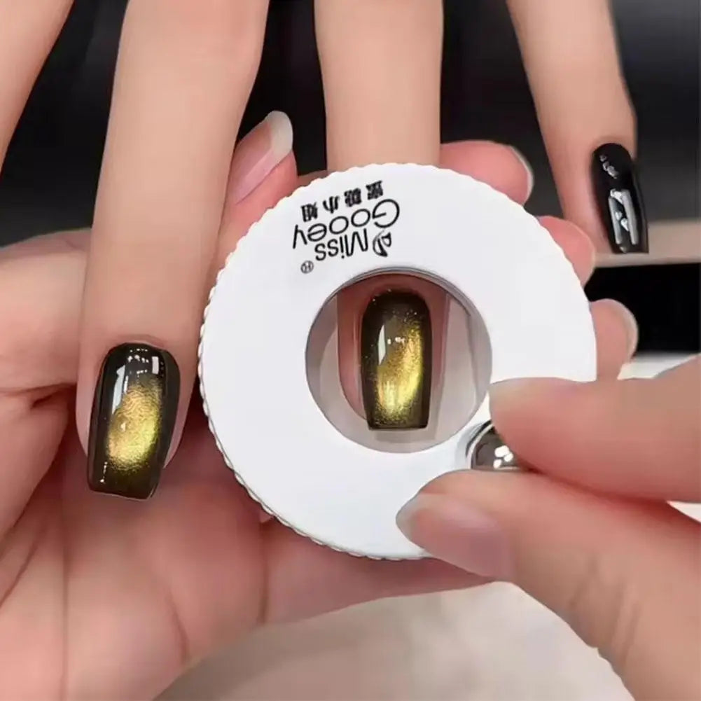 360° Rotating Nail Art Cat's Eye Magnet DIY Professional Shiny Cat Eye Effect Glass Bead Nail Art Rotator Polish Magnetic Tools Peaceful Pleasures Health and Wellness