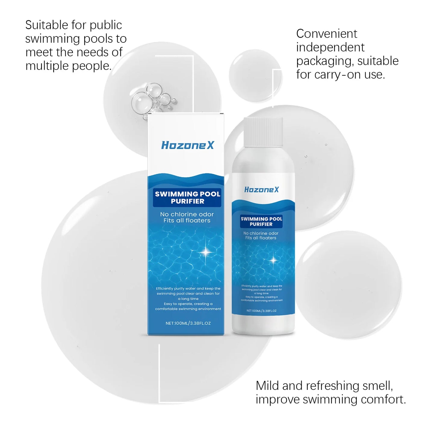 100ml Pool Purifier Liquid | Clear Water & Odor Control