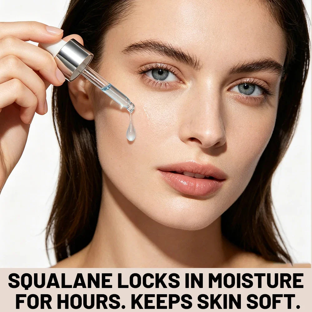 Squalane Copper Peptide Face Serum – Hyaluronic Acid Moisturizer