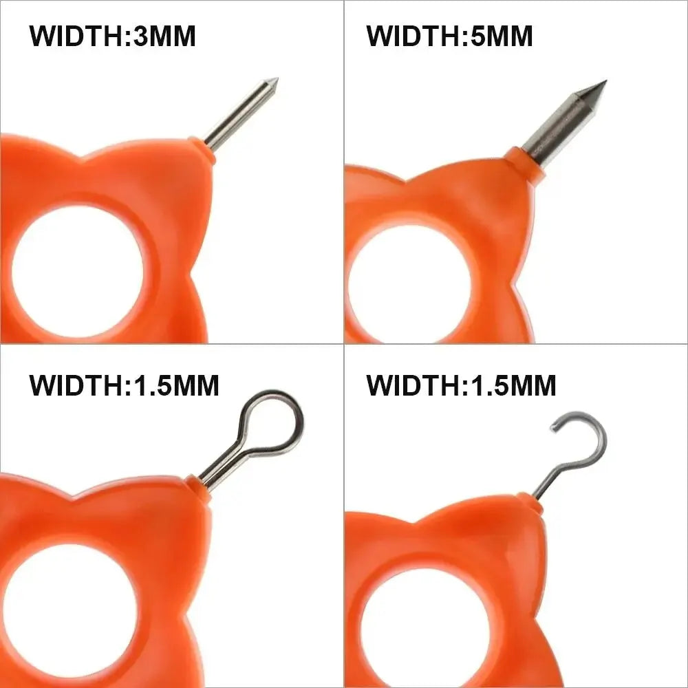 4-in-1 Portable Fishing Line Knotter Tool, Multi-functional Line Puller for Carp D-Rig Making, Essential Angling Terminal Tackle Peaceful Pleasures Health and Wellness