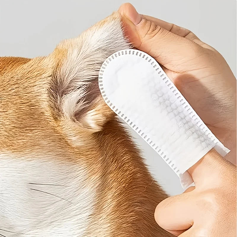 99-Pack Pet Finger Wipes – Teeth, Ear & Paw Care for Dogs & Cats