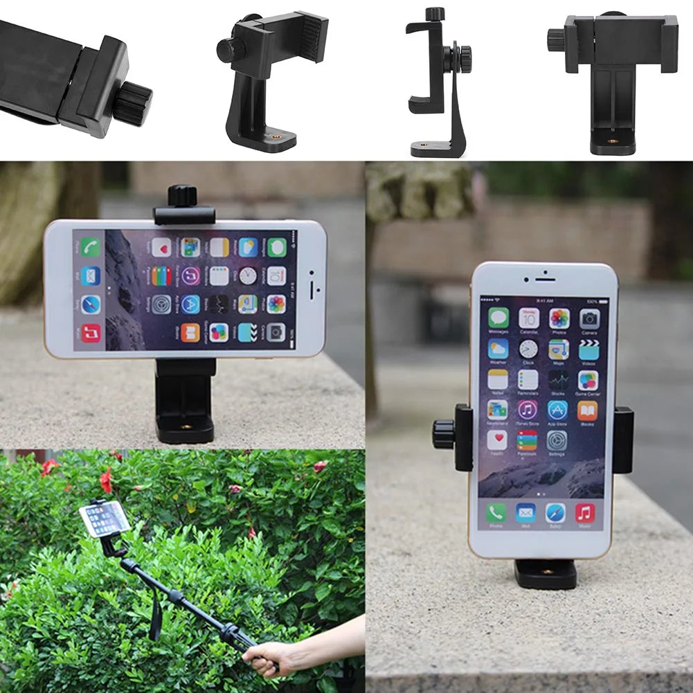 1/5PCS 360 Degree Mobile Phone Clip Compatible With All 1/4 Screw Universal Cellphone Holder Tripod Mount Desk Tripod Adapter Peaceful Pleasures Health and Wellness