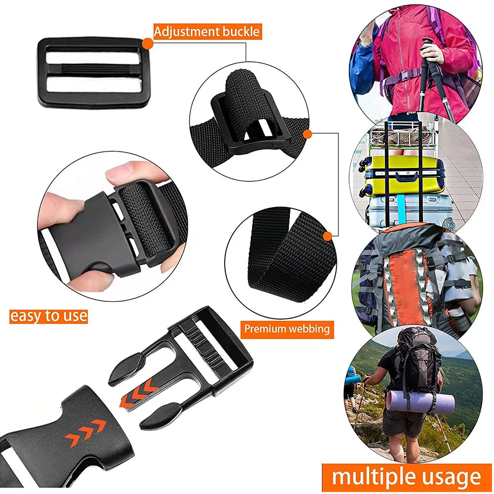 Luggage Straps Suitcase Tags Weather-resistant Nylon Tapes Strap For Outdoor Traveling Hotel Peaceful Pleasures Health and Wellness