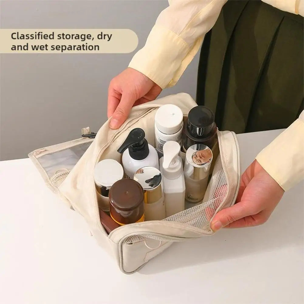 Waterproof Hanging Travel Makeup Bag & Toiletry Organizer