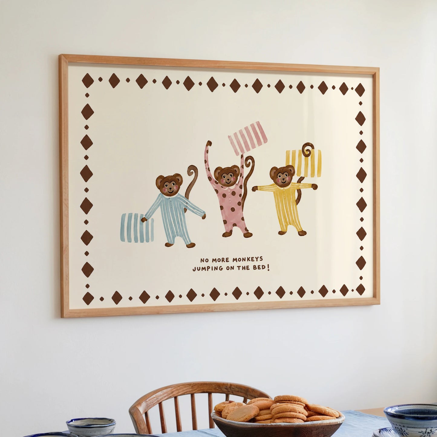 Colorful Monkey Canvas Wall Art Print | Home Decor Poster