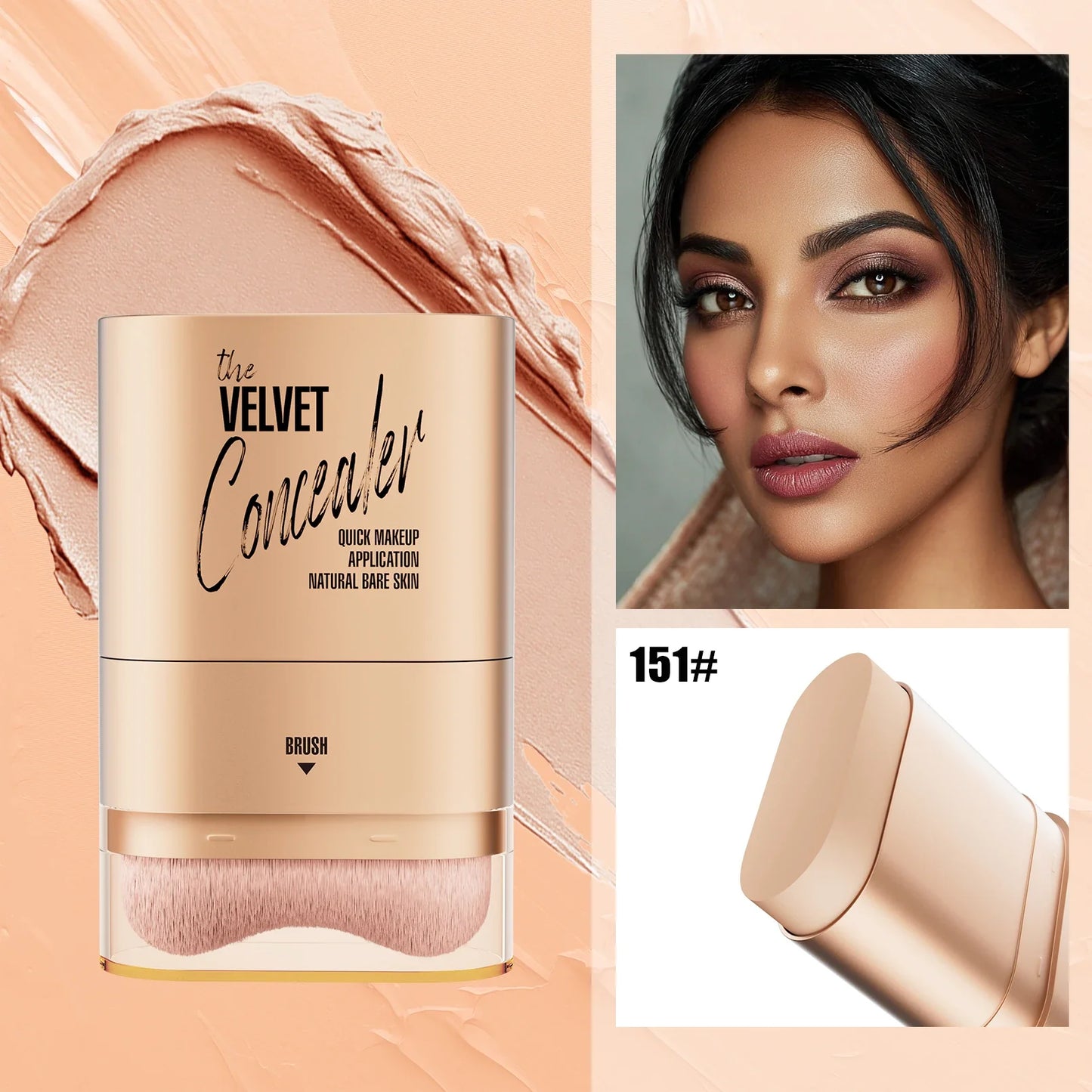 Hello Kiss 2-in-1 Waterproof Concealer Stick & Brush | 12g