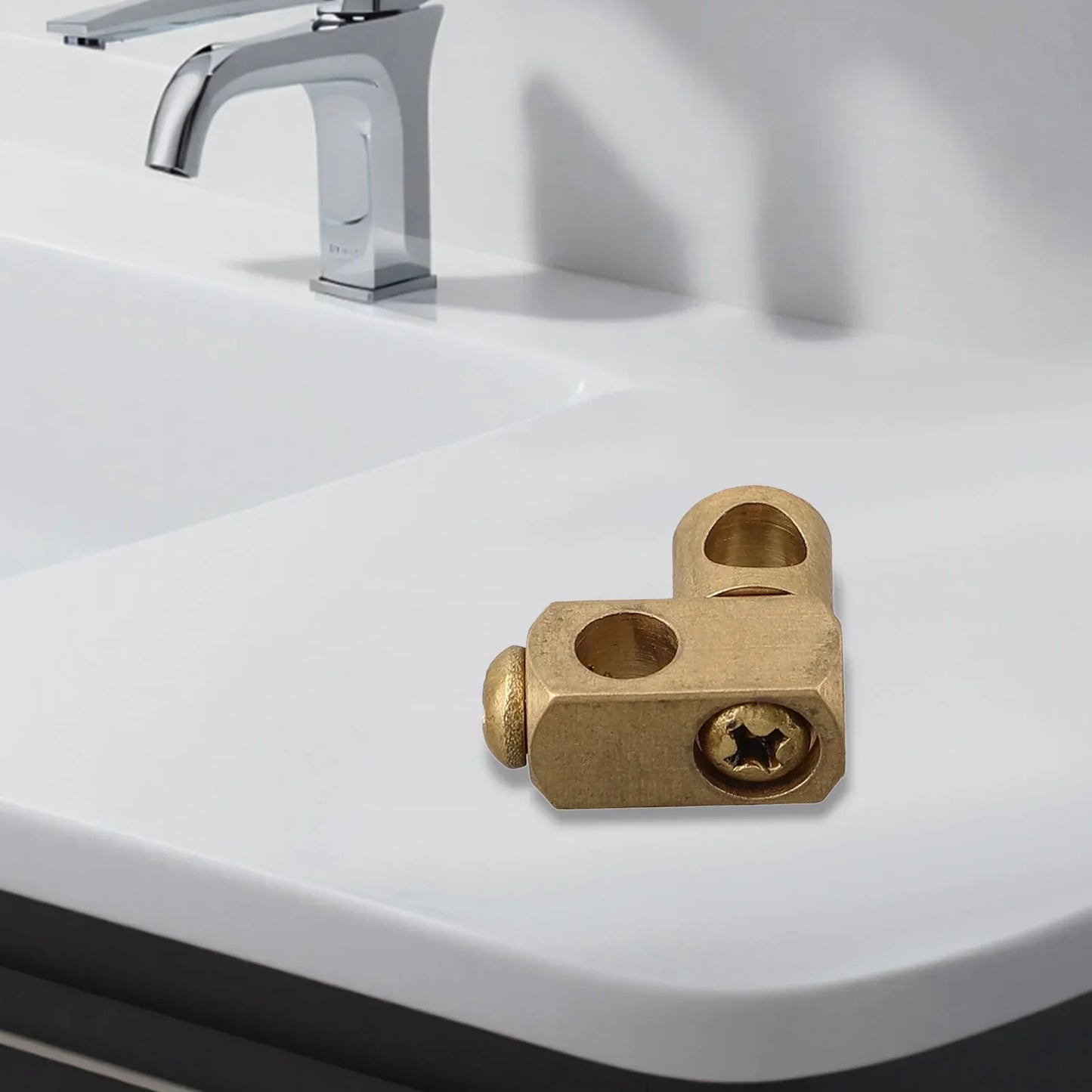 17mm Metal Double Joint Piece for Eccentric Drain Fittings | 2-Pack