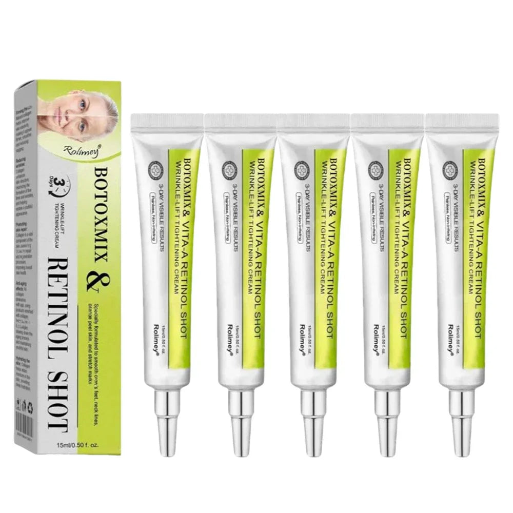 15g Retinal-Shot Tightening Booster Face Cream & Eye Cream Anti-Aging Firming Lifting, Fade Fine Lines, Night Moisturizer Peaceful Pleasures Health and Wellness
