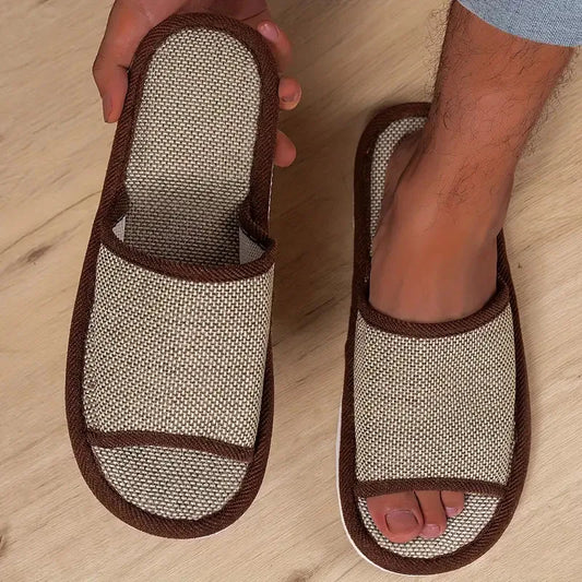 Japanese Hemp Linen Indoor Slippers – Anti-Slip, Unisex Indoor House Slippers Peaceful Pleasures Health and Wellness