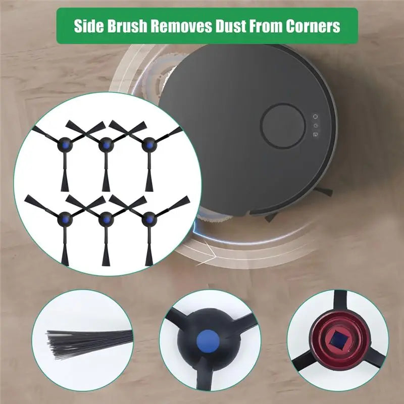 A36T-For ECOVACS DEEBOT Robot Vacuum Cleaner Filters Cloths Side Brushes Dust Bags Robot Vacuum Cleaner Accessory Set Peaceful Pleasures Health and Wellness