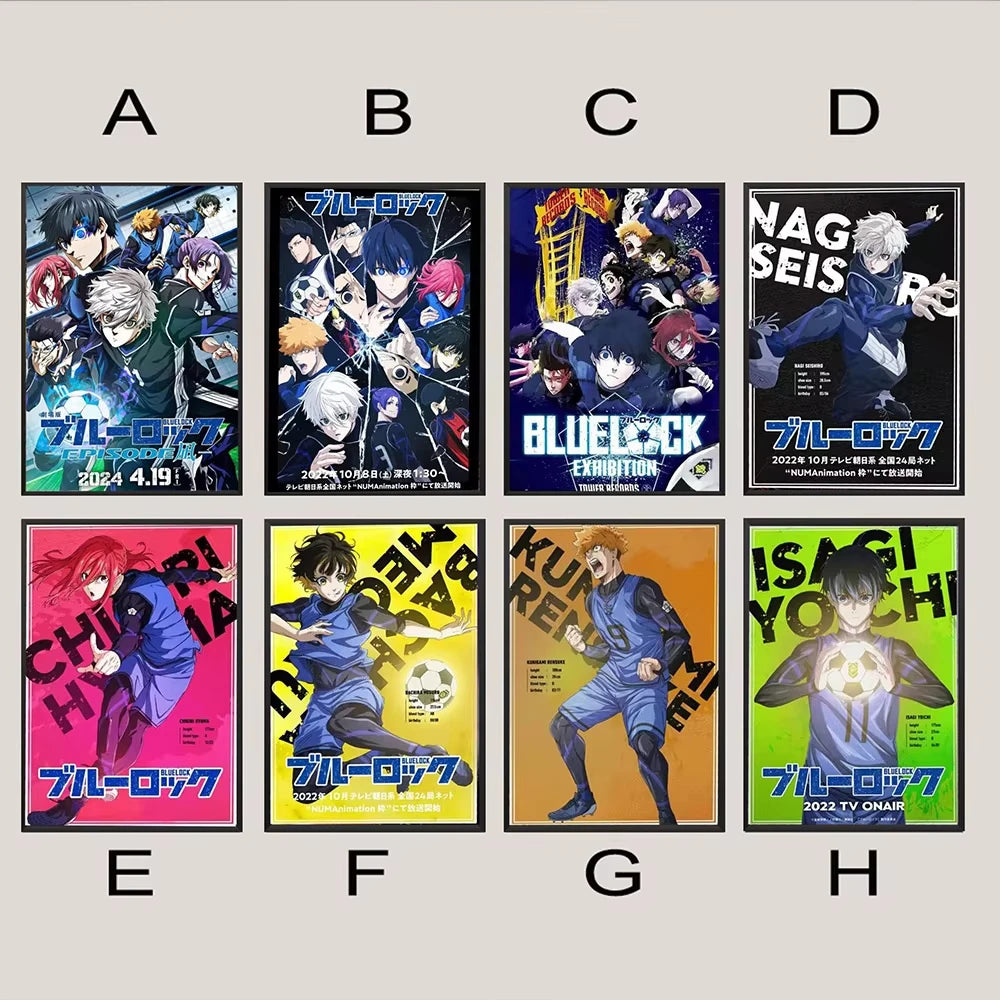 Blue Lock Football Anime Canvas Poster HD Colorful Wall Art Game Room Home Decor Peaceful Pleasures Health and Wellness