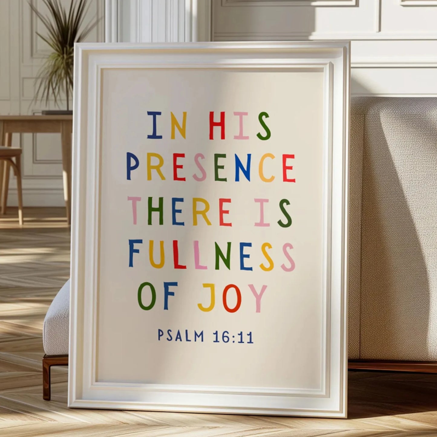 Psalm 16:11 Christian Bible Verse Canvas Wall Art Print