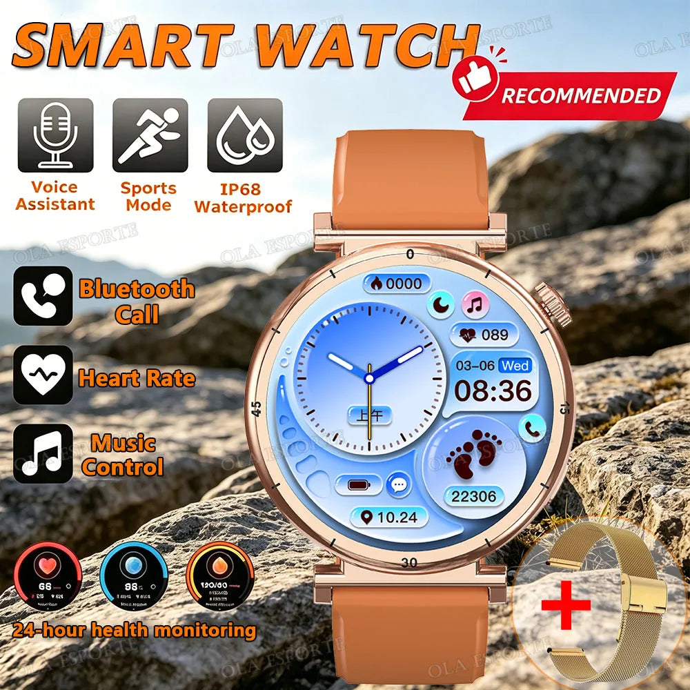 2026 Smart Watch Android IOS Phone 1.27 Inch Color Screen Bluetooth Answer Call Fitness Watches Tracker Smartwatch Women NewHW12 Peaceful Pleasures Health and Wellness Go20Milan