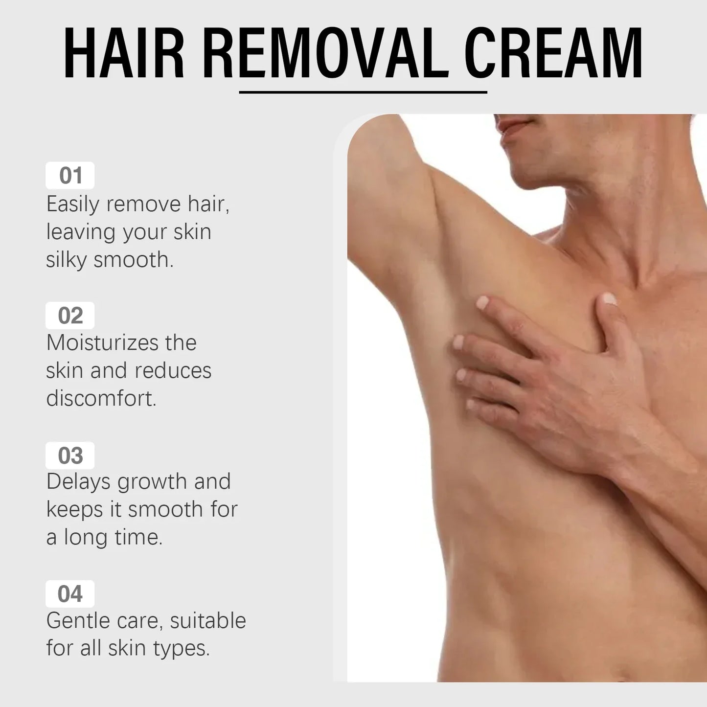 East Moon Men's Hair Removal Cream – Full Body Depilatory 100g