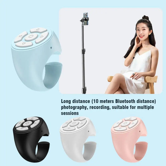Bluetooth Ring Remote – Wireless Selfie Shutter & Page Turner