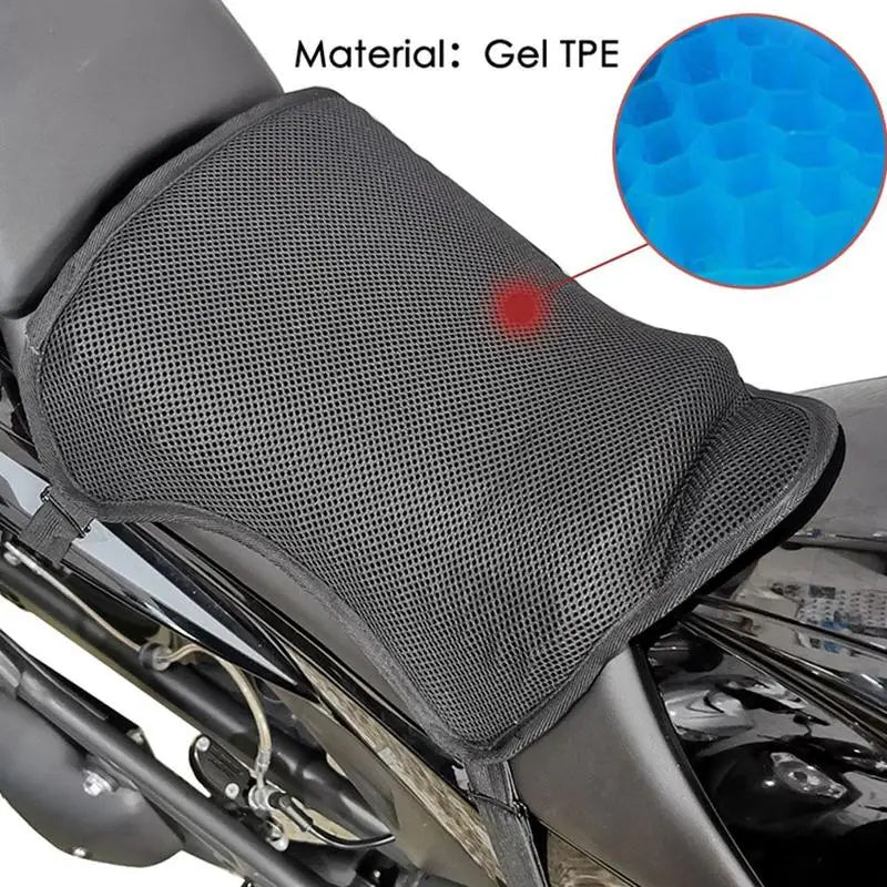 3D Seat Motorcycle Seat Cushion Anti Slip Motorbike Comfort Sunscreen Gel Seat Cushion Motorcycle Accessories Peaceful Pleasures Health and Wellness
