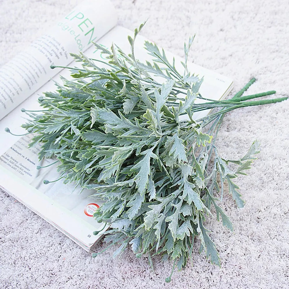Artificial Chrysanthemum Leaf Stems | Faux Plant Décor 34cm
