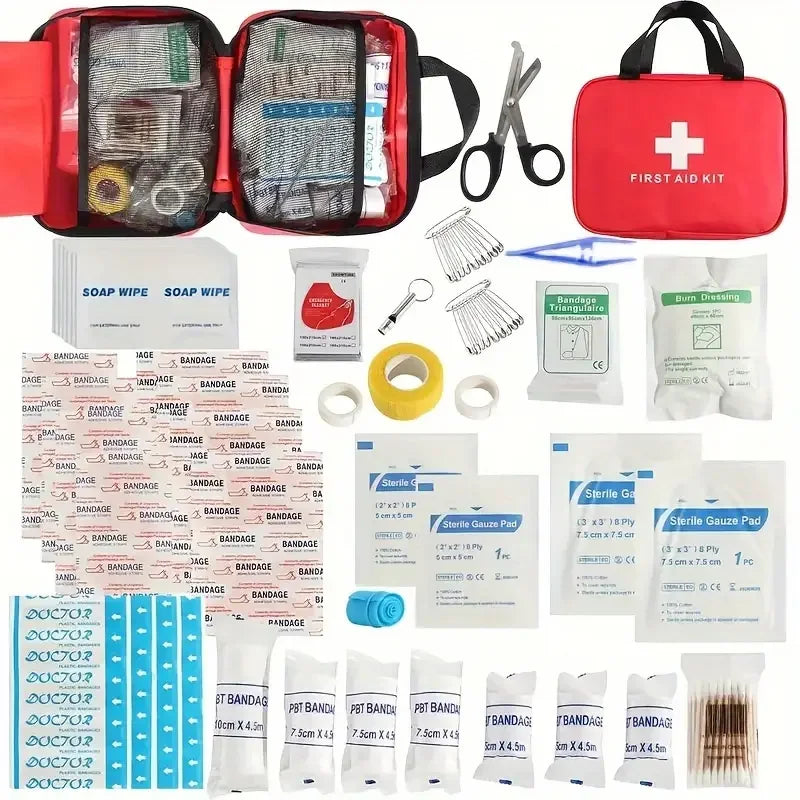 Complete First Aid Kit for Home & Outdoor Emergency Prep