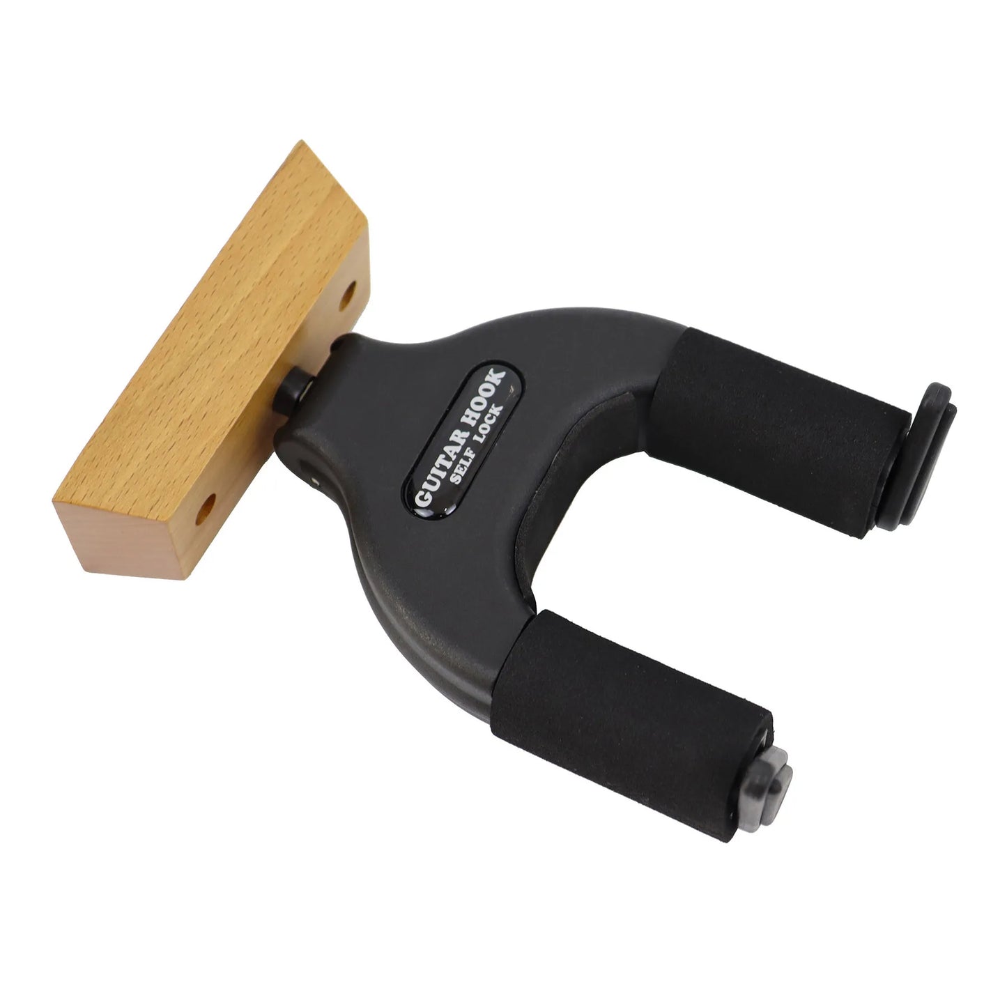 Self Locking Wooden Base Guitar Hook Auto Close Gravity Lock Design