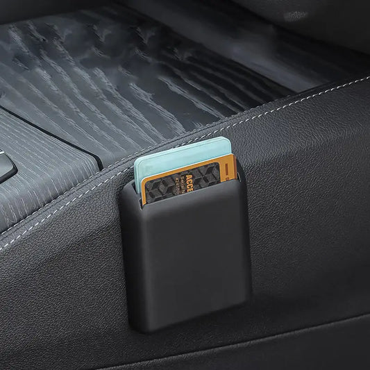 Self Adhesive Car Card Storage Box Multi Slot Toll Fuel Parking Card Organizer Universal Car Interior Ticket Receipt Mini Holder Peaceful Pleasures Health and Wellness