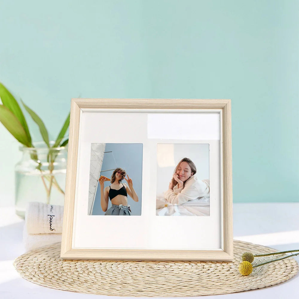 3 "/6"/SQ/wide photo frame solid wood table photo wall-mounted printer photo frame table photo frame Peaceful Pleasures Health and Wellness