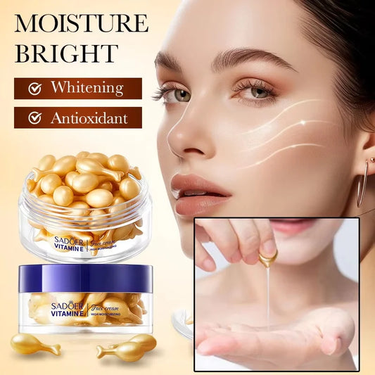 SADOER Vitamin E Face Serum Capsules – Brighten & Firm 30pc Face Serum Capsules Oasis Select