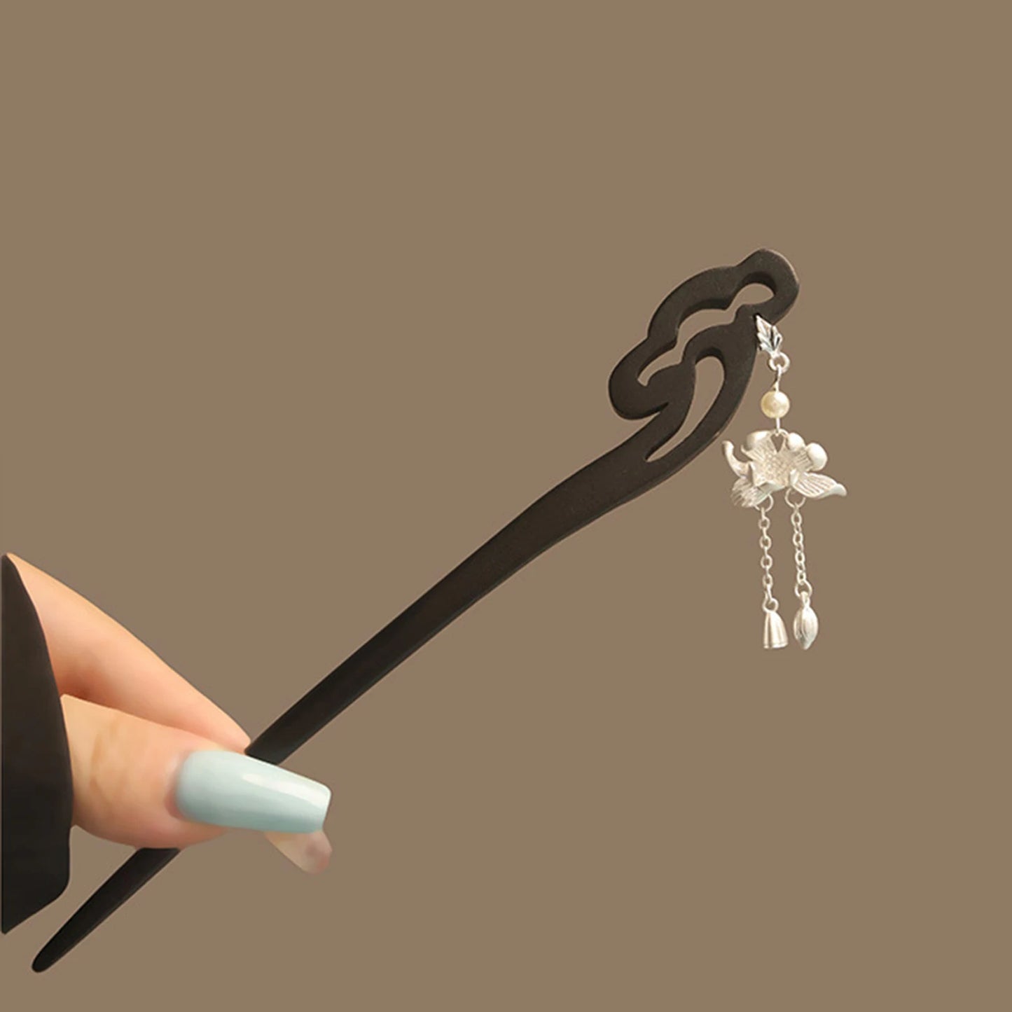 Chinese Floral Hair Chopsticks Long Straight Hair Stick with Pearl Flower Design for Pairing with Chinese Style Clothes Peaceful Pleasures Health and Wellness 3 XXS