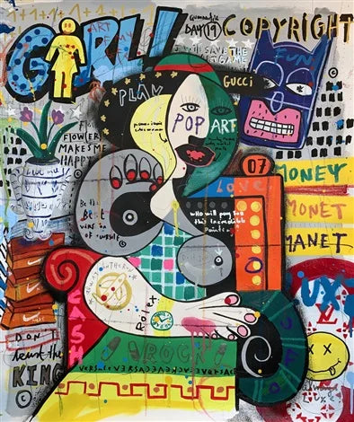 Abstract Graffiti Street Art Funny Famous Canvas Painting Posters and Print Wall Art Pictures For Living Room Home Decor Cuadros Peaceful Pleasures Health and Wellness A17 30X40CM